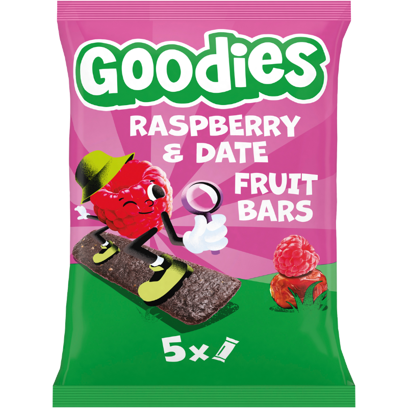 Goodies Fruit Bar Raspberry & Date (5 stk)