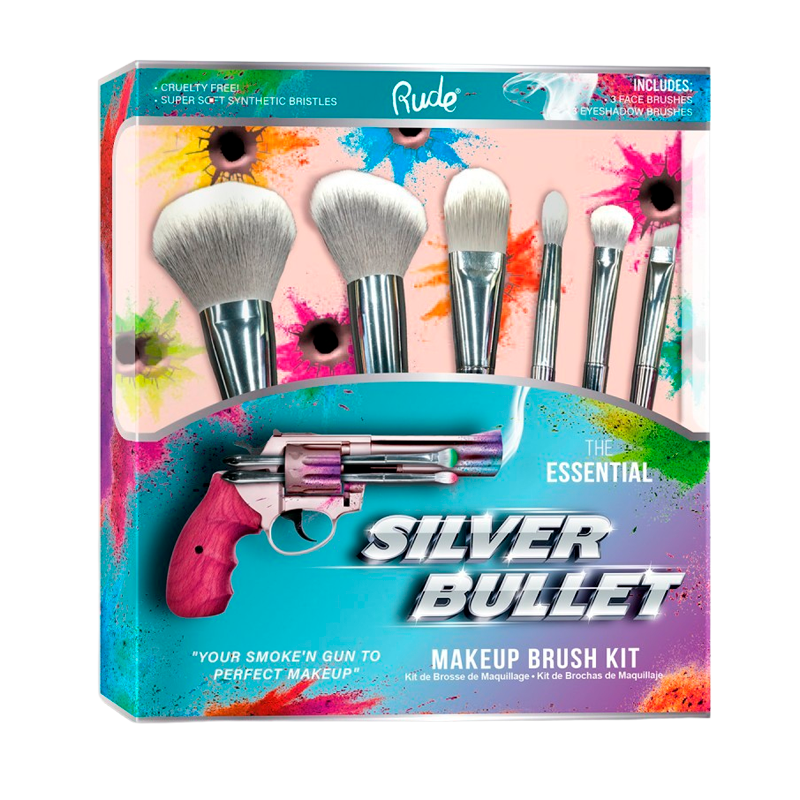 RUDE Cosmetics Silver Bullet Makeup Brush Kit (1 stk)