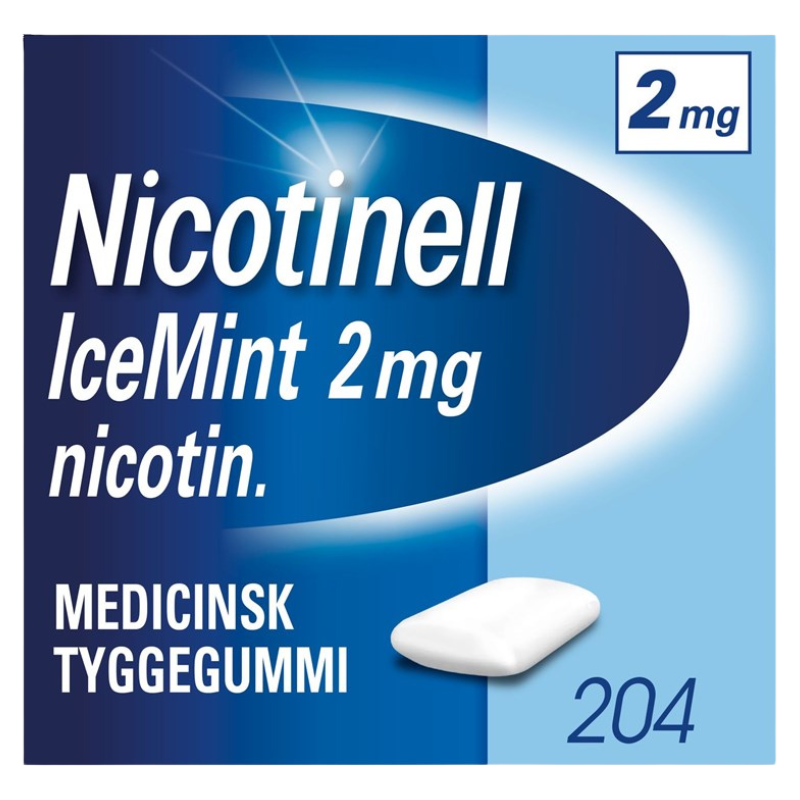 Nicotinell Icemint Tyggegummi 2MG (204 stk) Nicotinell Icemint Tyggegummi 2MG (204 stk)