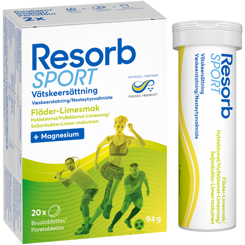Resorb Sport Hyldeblomst-Lime (2 x 10 stk)