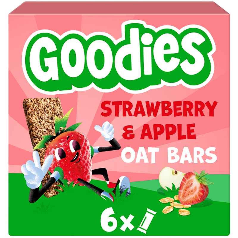 Goodies Oat Bar Strawberry & Apple (6 stk)