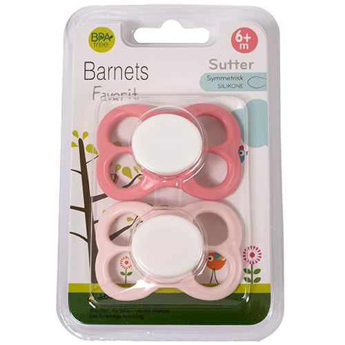 Barnets Favorit Luftsutter Silikone 6+ Mdr. Rosa/Lyserød (2 stk)