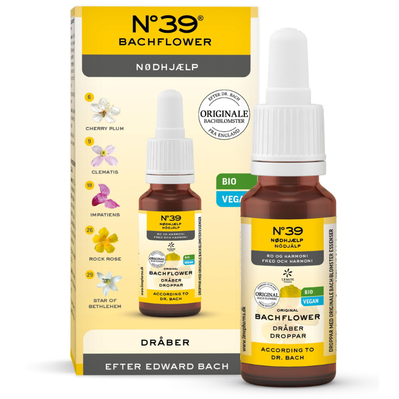 BACHFLOWER No. 39® NØDHJÆLP Dråber Ø (20 ml)