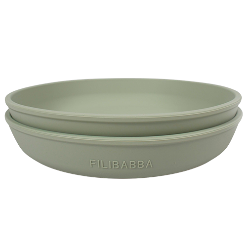 Filibabba Silikone Tallerken Green (2 stk)