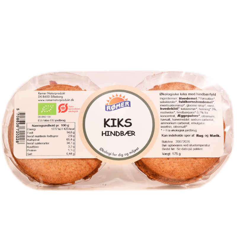 Rømer Kiks m. Hindbærfyld Ø (175 g)