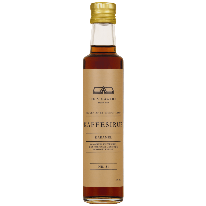 De 5 Gaarde Kaffesirup Karamel (250 ml) fra De 5 Gaarde