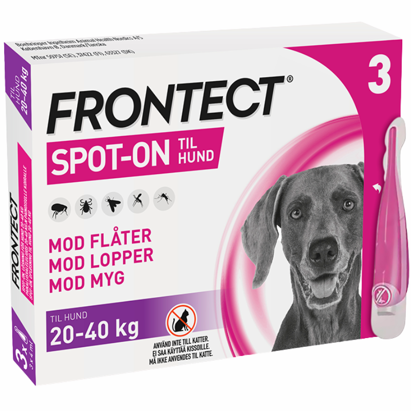 Frontect Til Hunde 20-40 kg 270,4+2019,2 mg (3 x 4 ml)