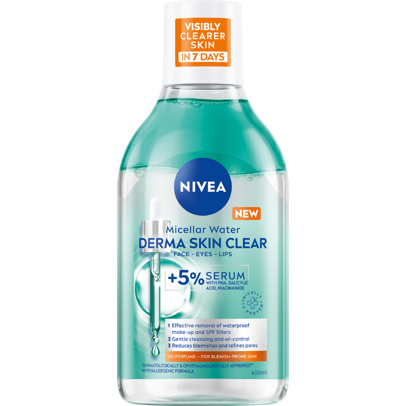 Nivea Derma Skin Clear Serum-Infused Micellar Water (400 ml)