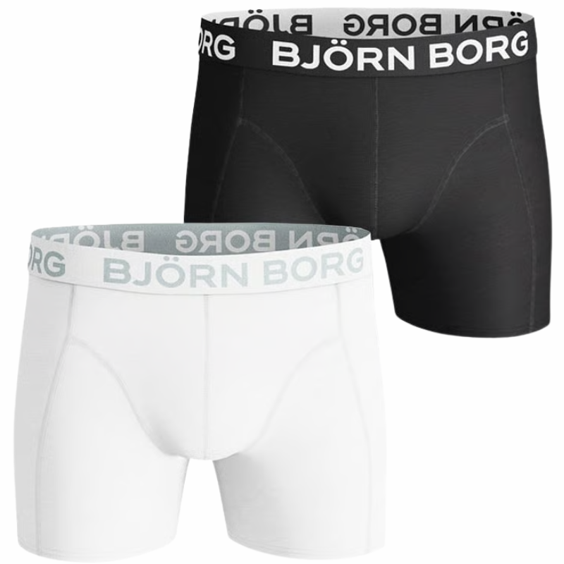 Björn Borg 2-Pack Boxershorts Hvid/Sort Str. Small