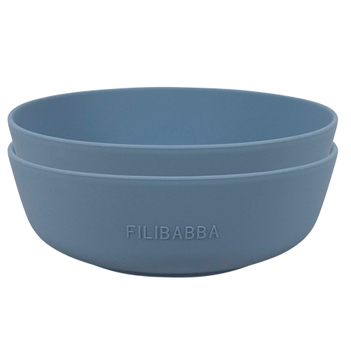 Filibabba Silikone Skål Powder Blue (2 stk)
