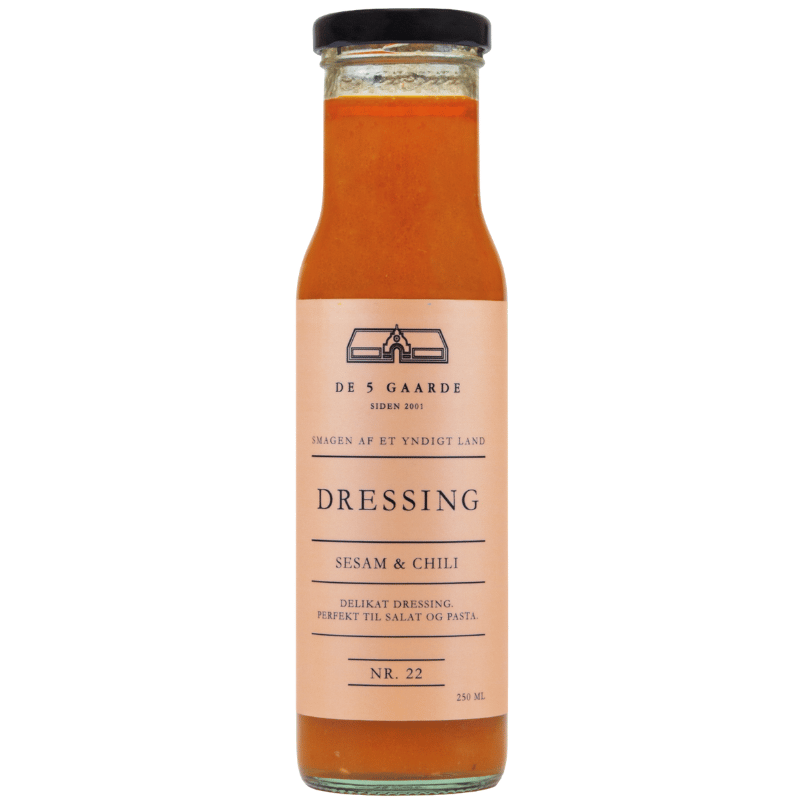De 5 Gaarde Sesam & Chili Dressing (250 ml) fra De 5 Gaarde