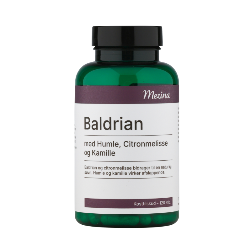 Mezina Baldrian + Humle Citronmelisse & Kamille (120 kaps)