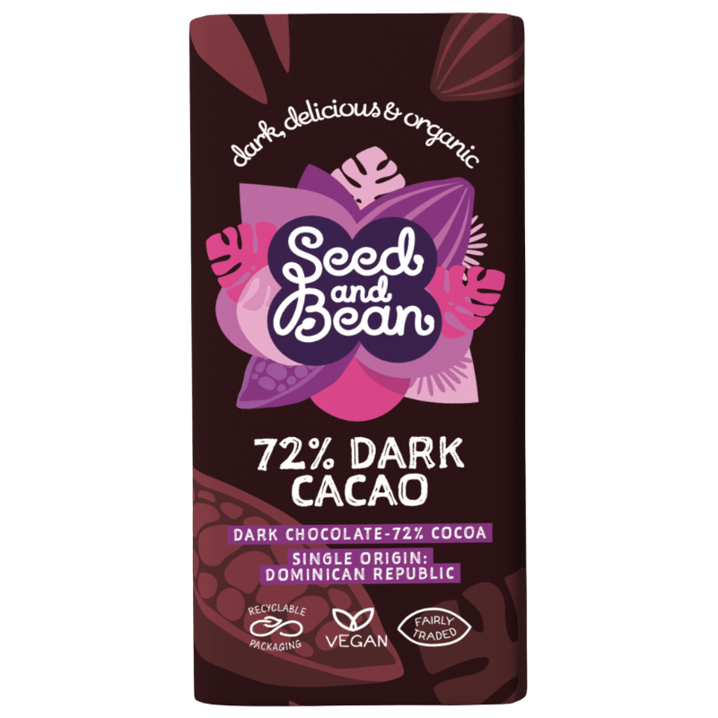 Seed & Bean Mørk Chokolade 72% Ø (75 g)