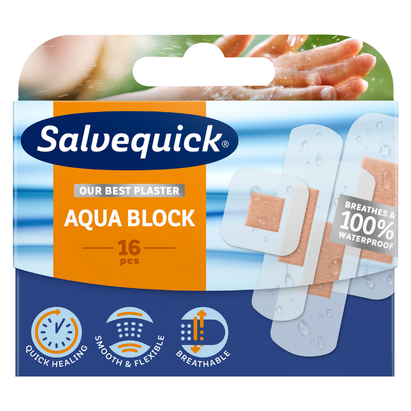 Salvequick Aqua Block Plaster (16 stk)
