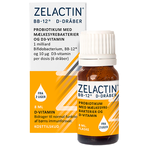 Zelactin BB12 & D-Dråber Probiotikum Med Mælkesyrebakterier (8 ml)