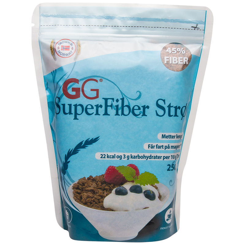 GG Fiberstrø M. Hvedeklid/Rugmel (250 g)