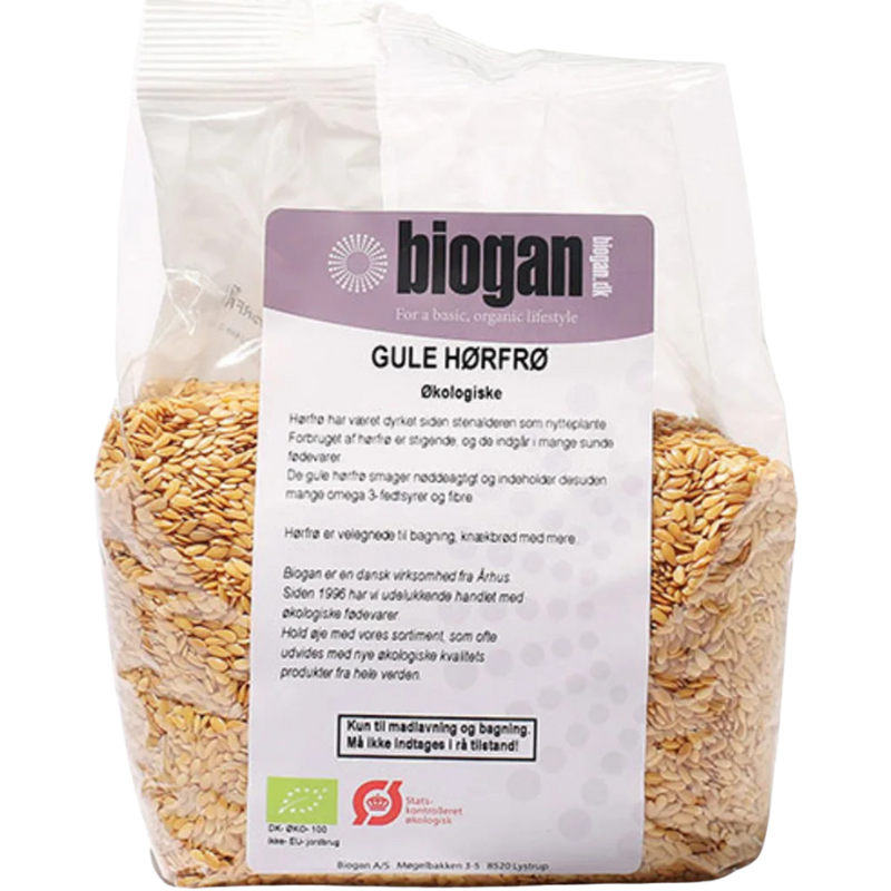 Biogan Gule Hørfrø Ø (500 g) Biogan Gule Hørfrø Ø (500 g)
