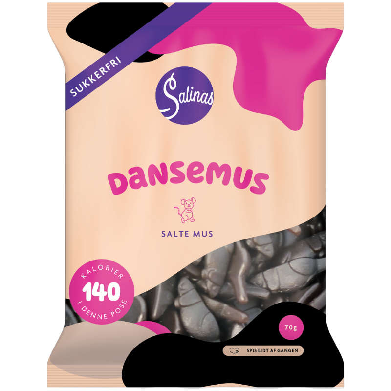 Salinas Slik Dansemusen Salt Lakrids (70 g)