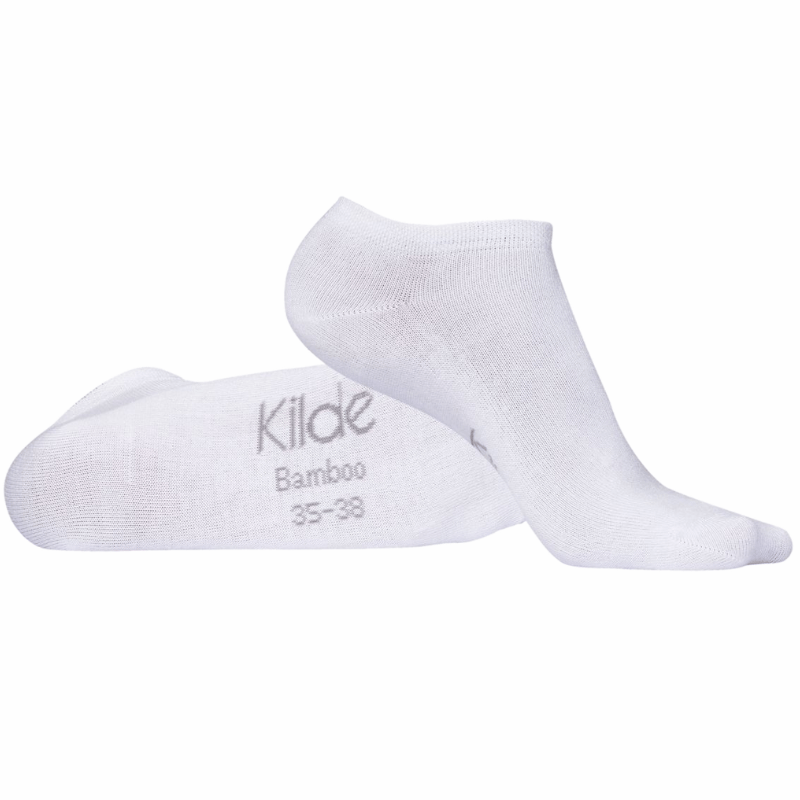 Kilde Bambus Komfort & Diabetes Sneakers Hvid Str. S 35-38 (1 sæt)